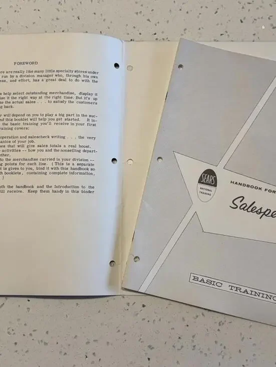 Sears National Training Employee Manual Salespeople Merch Booklet Lot Of 2 1950s - Picture 7 of 9